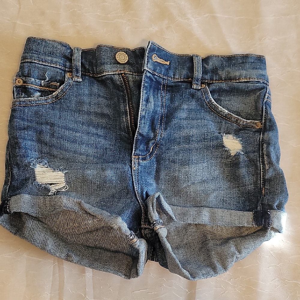Garage Blue Jean Shorts Distressed Size 0 Frayed Hem